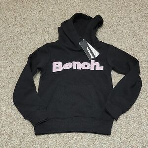 Bench Black Sweatshirt with Pink Branding Youth Sz 7/8 New With Tags hoodie